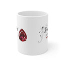Personalized Name Birthstone Ceramic Mug 11oz with Birthstone Image and Month - Encore2wo11oz