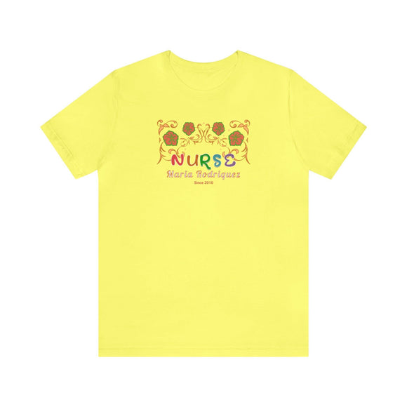 Personalized Nurse T-Shirt Custom Name & Since Year Nurse Appreciation - Encore2woYellowS