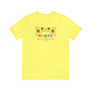Personalized Nurse T-Shirt | Custom Name & Since Year - Encore2woYellowS