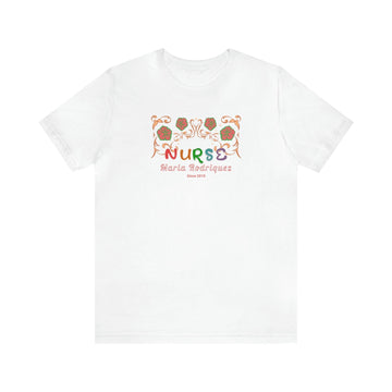 Personalized Nurse T-Shirt | Custom Name & Since Year - Encore2woWhiteS