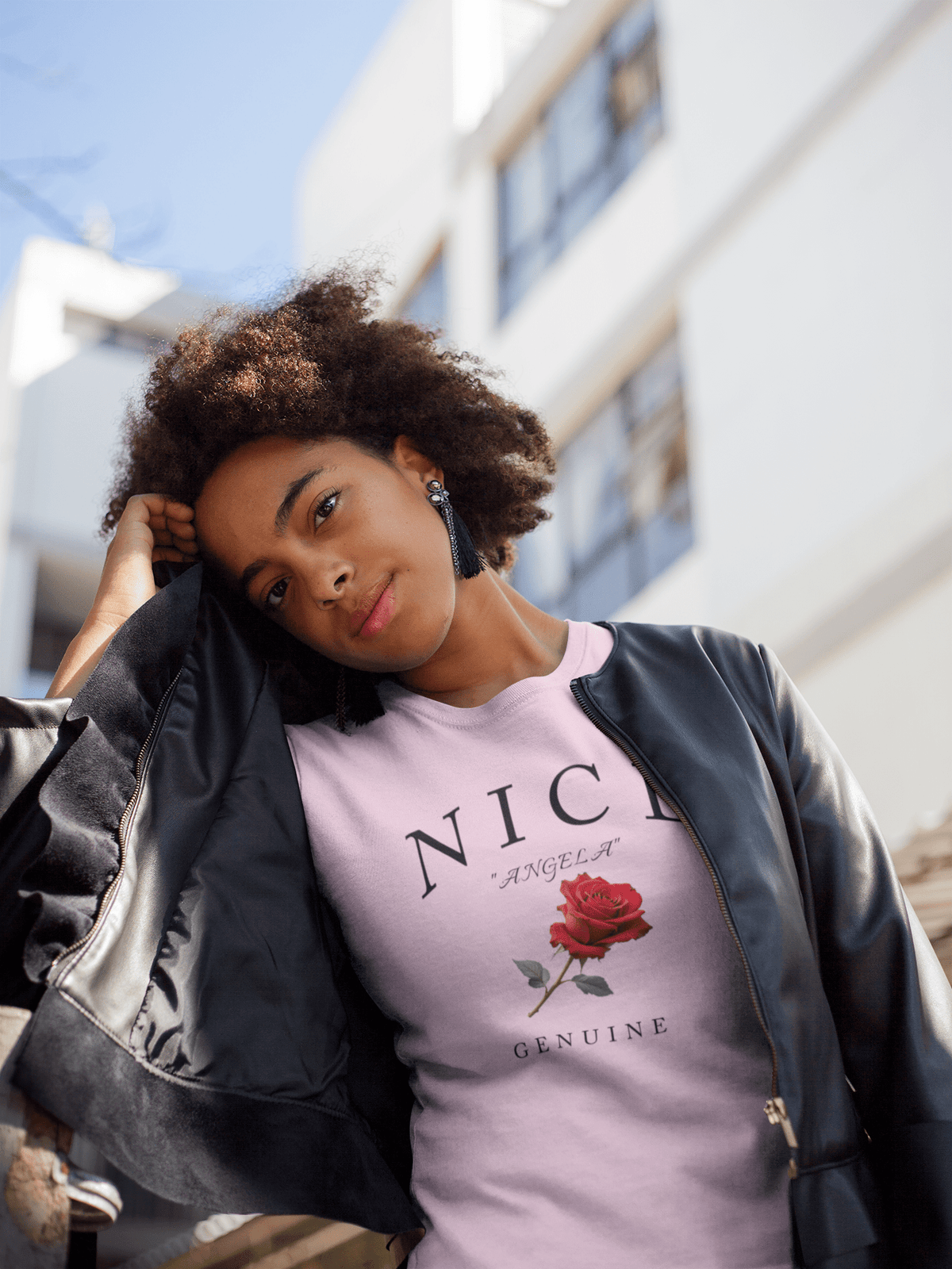 Personalized Red Rose Comfort Colors 1717 Graphic Tee Custom