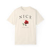 Personalized Red Rose Comfort Colors 1717 Graphic Tee Custom Floral Shirt - Encore2woIvoryS