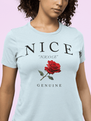 Personalized Red Rose Comfort Colors 1717 Graphic Tee Custom Floral Shirt - Encore2woBlackS