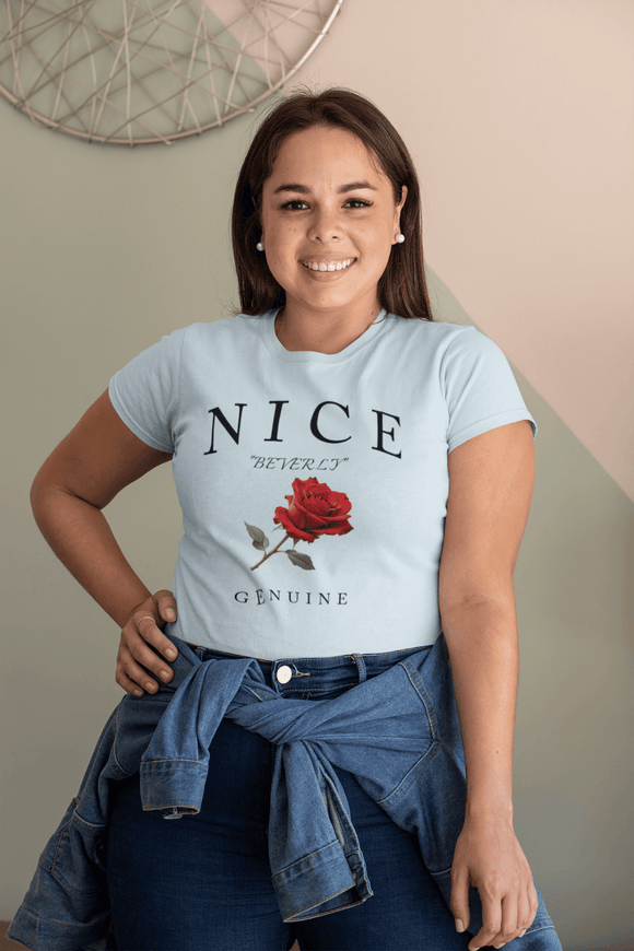 Personalized Red Rose Comfort Colors 1717 Graphic Tee Custom Floral Shirt - Encore2woBlackS