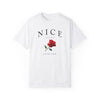 Personalized Red Rose Comfort Colors 1717 Graphic Tee Custom Floral Shirt - Encore2woWhiteS
