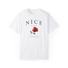 Personalized Red Rose Comfort Colors 1717 Graphic Tee Custom Floral Shirt - Encore2woWhiteS