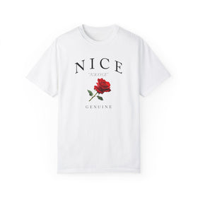 Personalized Red Rose Comfort Colors 1717 Graphic Tee Custom Floral Shirt - Encore2woWhiteS