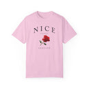 Personalized Red Rose Comfort Colors 1717 Graphic Tee Custom Floral Shirt - Encore2woBlossomS
