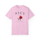 Personalized Red Rose Comfort Colors 1717 Graphic Tee Custom Floral Shirt - Encore2woBlossomS