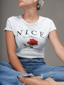 Personalized Red Rose Comfort Colors 1717 Graphic Tee Custom Floral Shirt - Encore2woBlackS