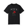 Personalized Red Rose Comfort Colors 1717 Graphic Tee Custom Floral Shirt - Encore2woBlackS