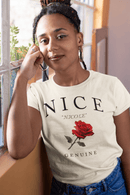Personalized Red Rose Comfort Colors 1717 Graphic Tee Custom Floral Shirt - Encore2woBlackS
