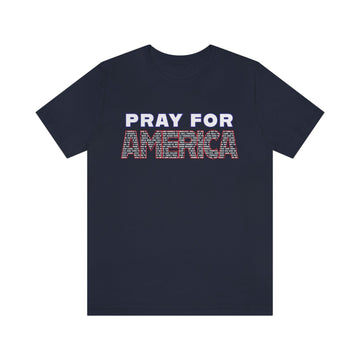 Pray for America T-Shirt with 2 Chronicles 7:14 - Encore2woNavyS
