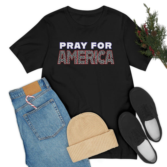 Pray for America T-Shirt with 2 Chronicles 7:14 - Encore2woBlackS