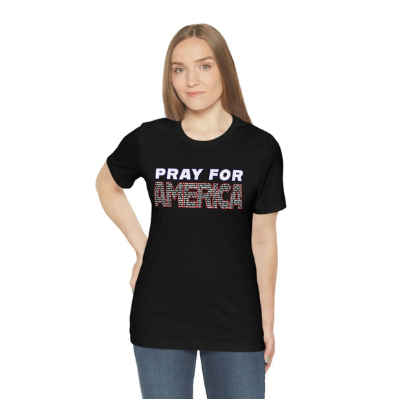 Pray for America T-Shirt with 2 Chronicles 7:14 - Encore2woBlackS