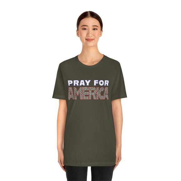 Pray for America T-Shirt with 2 Chronicles 7:14 - Encore2woArmyS