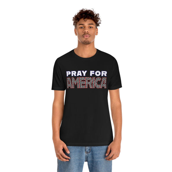 Pray for America T-Shirt with 2 Chronicles 7:14 - Encore2woBlackS