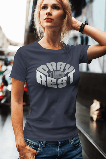 Pray Then Rest Christian Graphic Tee Inspirational Faith Shirt - Encore2woTeam PurpleS