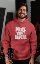 Pray Trust Repeat Unisex Christian Hoodie Faith Sweatshirt - Encore2woRedS