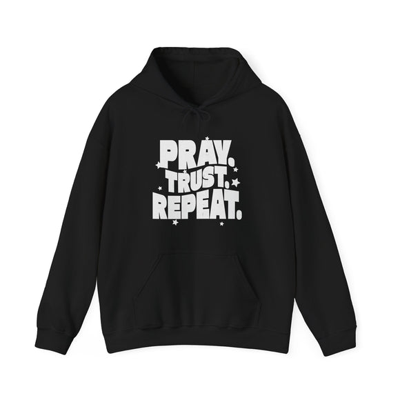 Pray Trust Repeat Unisex Christian Hoodie Faith Sweatshirt - Encore2woRedS