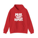 Pray Trust Repeat Unisex Christian Hoodie Faith Sweatshirt - Encore2woRedS