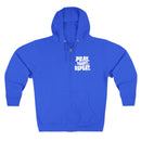 Pray Trust Repeat Zip Hoodie Front and Back Print Christian Sweatshirt - Encore2woSNavy
