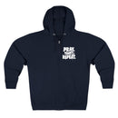 Pray Trust Repeat Zip Hoodie Front and Back Print Christian Sweatshirt - Encore2woSNavy