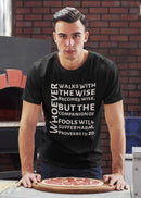 Proverbs 13:20 Inspirational Unisex T-Shirt - Encore2woBlackS