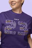 Psalm 23 Bible Verse Graphic Tee The Lord Is My Shepherd Shirt - Encore2woTeam PurpleS