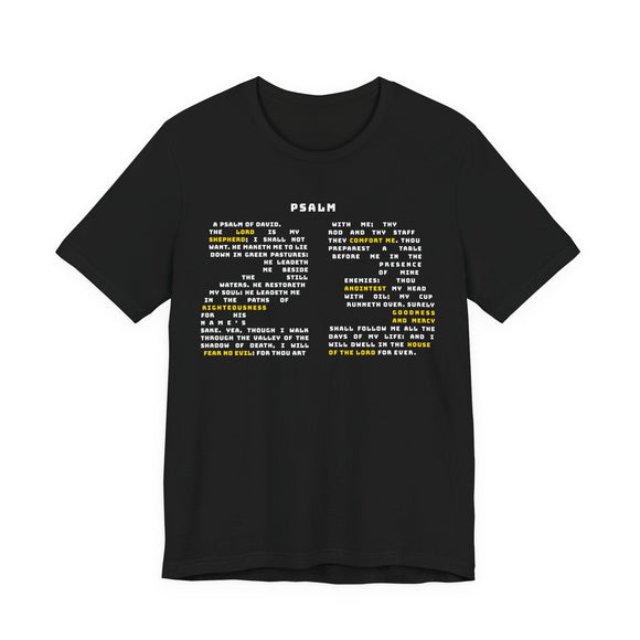 Psalm 23 Bible Verse Graphic Tee The Lord Is My Shepherd Shirt - Encore2woTeam PurpleS