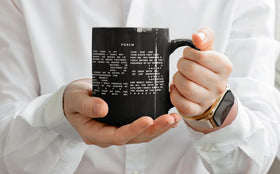 Psalm 23 Black 11oz Inspirational Coffee Mug - Encore2wo11oz