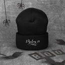 Psalm 23 Embroidered White Cuffed Beanie - Encore2woBlack