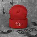 Psalm 23 Embroidered White Cuffed Beanie - Encore2woRed