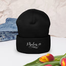 Psalm 23 Embroidered White Cuffed Beanie - Encore2woSpruce