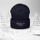 Psalm 23 Embroidered White Cuffed Beanie - Encore2woSpruce