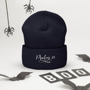 Psalm 23 Embroidered White Cuffed Beanie - Encore2woNavy
