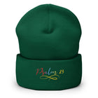 Psalm 23 Gradient Embroidered Cuffed Beanie Christian Winter Hat - Encore2woSpruce