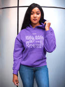 Psalm 23 Hoodie - The Number 23 with Verse of Psalm 23 Text in White Letters - Encore2woPurpleS