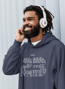 Psalm 23 Hoodie - The Number 23 with Verse of Psalm 23 Text in White Letters - Encore2woPurpleS