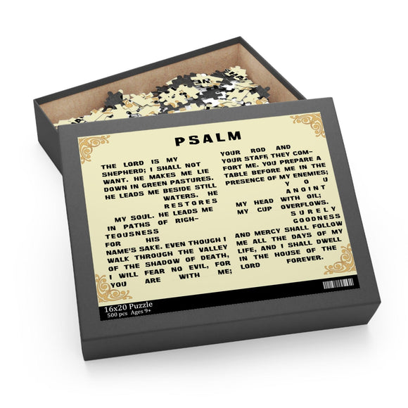 Psalm 23 Jigsaw Puzzle (120, 252, 500 - Piece) - Encore2wo20" × 16" (500 pcs)
