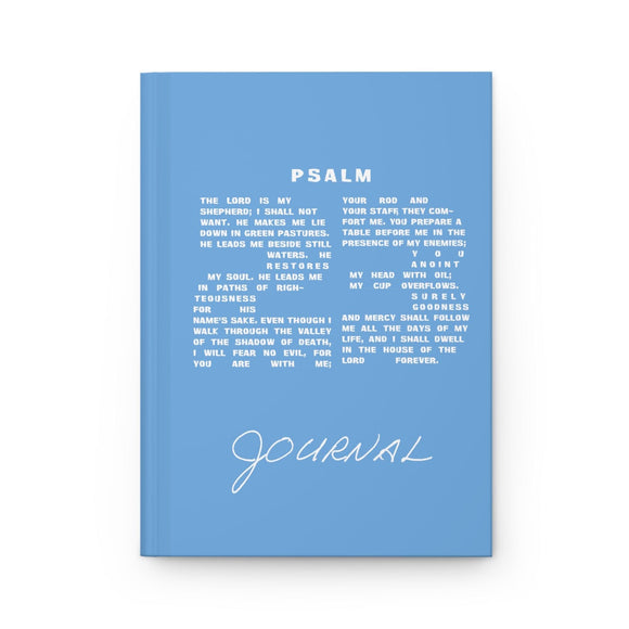 Psalm 23 Journal Light Blue Hardcover Matte - Encore2woJournal