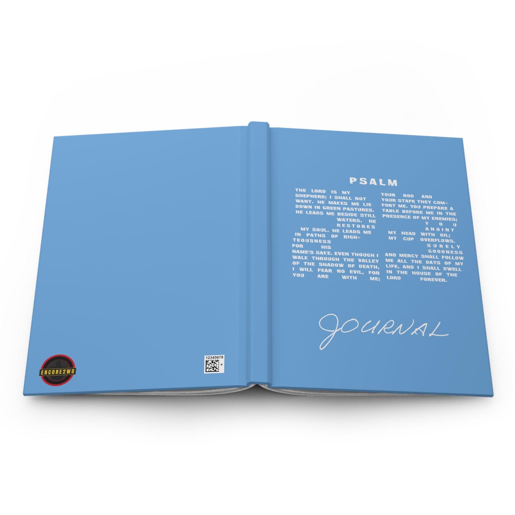 Psalm 23 Journal Light Blue Hardcover Matte - Encore2woJournal