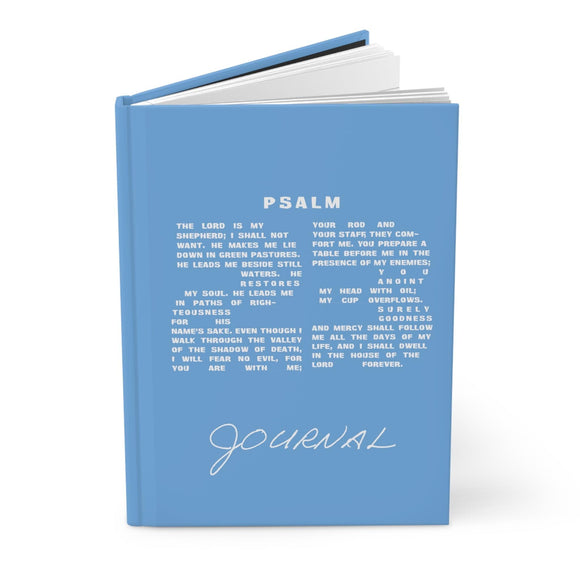 Psalm 23 Journal Light Blue Hardcover Matte - Encore2woJournal