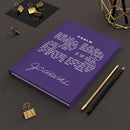 Psalm 23 Journal Purple Hardcover Matte "The Lord is My Shepherd" - Encore2woJournal