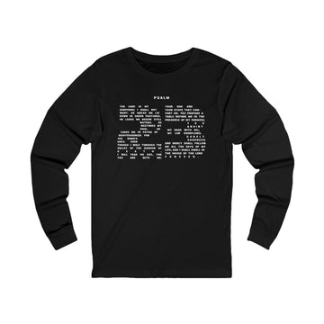 Psalm 23 Long Sleeve Christian Tee Faith Inspired Scripture Shirt - Encore2woSBlack