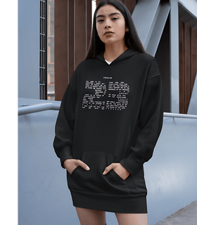 Psalm 23 Premium Hoodie Dress with 23rd Psalm Text - Encore2woBlackXS
