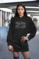 Psalm 23 Premium Hoodie Dress with 23rd Psalm Text - Encore2woBlackXS