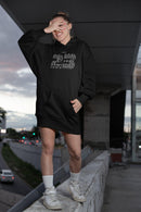 Psalm 23 Premium Hoodie Dress with 23rd Psalm Text - Encore2woBlackXS