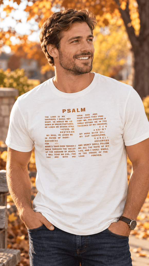 Psalm 23 Thanksgiving T-Shirt – Faith, Gratitude & God's Goodness - Encore2woBlackL