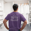 Psalm 23 With Verse in Text Unisex Backprint T-Shirt - Encore2woTeam PurpleL